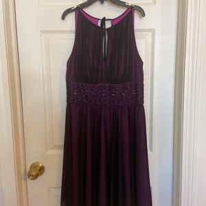 Black and fuchsia cocktail dress